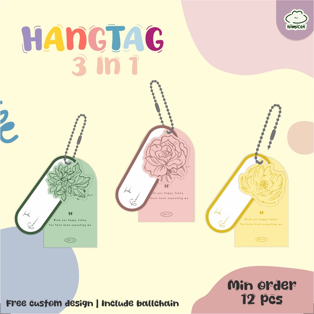 Hangtag Floral Vol 1 - Hampers - Stationary - Hang Tag Wedding & Souvenir - Bridesmaid - Birthday - 