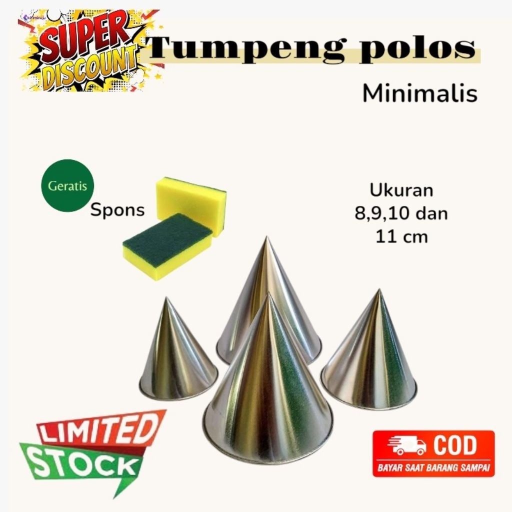 Cetakan tumpeng/ tumpeng mini polos/cetakan kerucut mini / cetakan bento kerucut