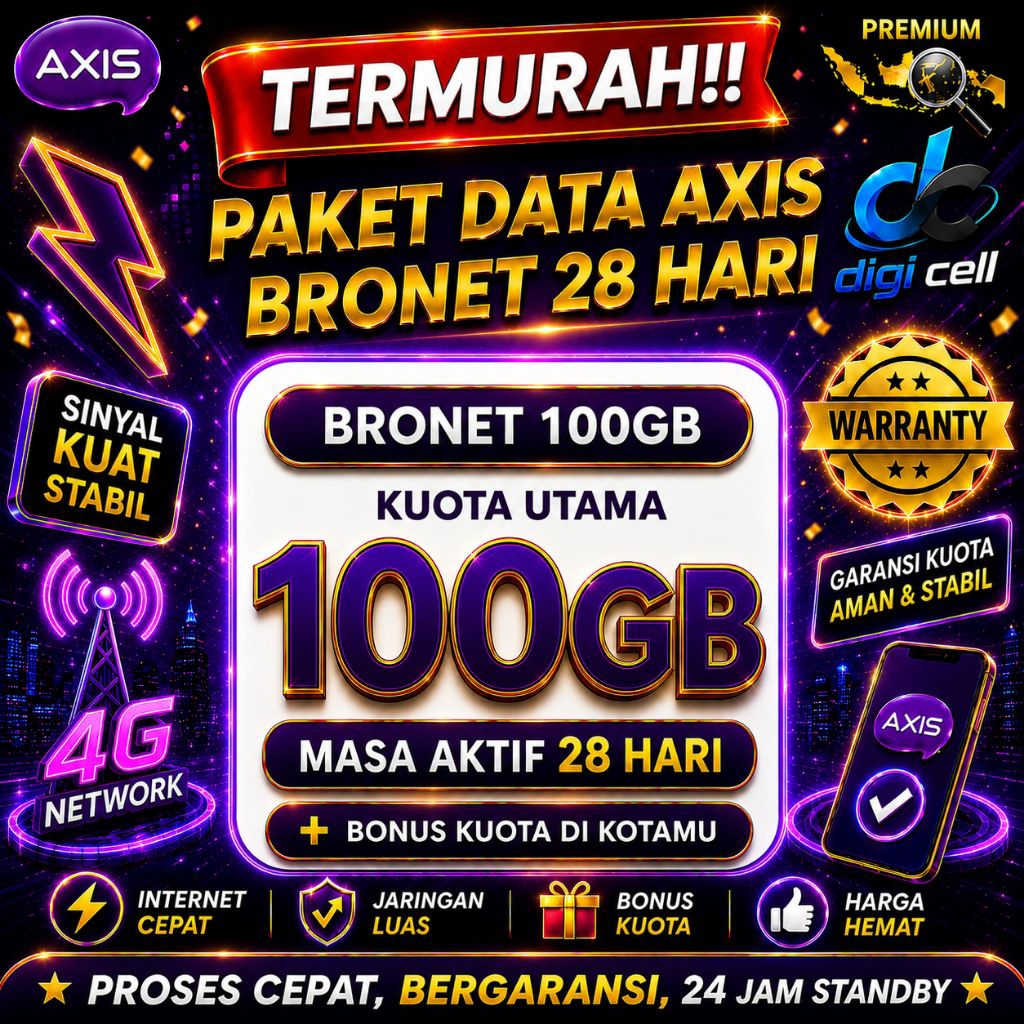 PAKET DATA KUOTA AXIS BRONET Bulanan 28Hari Murah