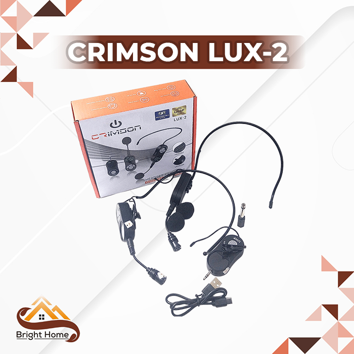 CRIMSON CRM LUX-2 Mic Wireless Bando Jepit 2 Mic UHF