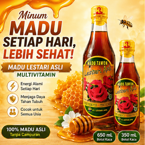HONEY MADU TAWON HUTAN PENGGEMUK PENAMBAH BERAT BADAN MULTIVITAMIN ASLI 100% LESTARI ALAM ORIGINAL /