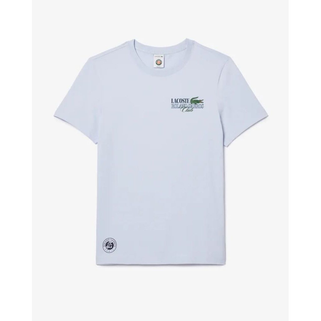 Lacoste Men's Roland-Garros Edition Cotton Tennis T-Shirt Kaos Tennis Pria - Blue