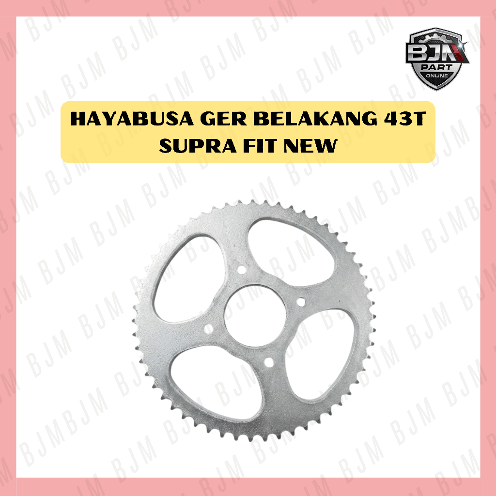 GIR BELAKANG 43T SUPRA FIT NEW KARISMA SUPRA X 125 HAYABUSA TEBAL GIGI BELAKANG SUPRA FIT NEW