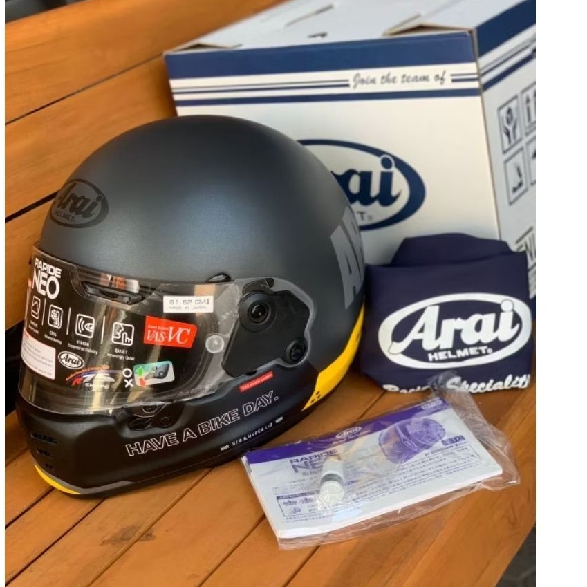 HELM ARAI RAPIDE NEO HABD CARCOAL BLACK FULLFACE ORIGINAL