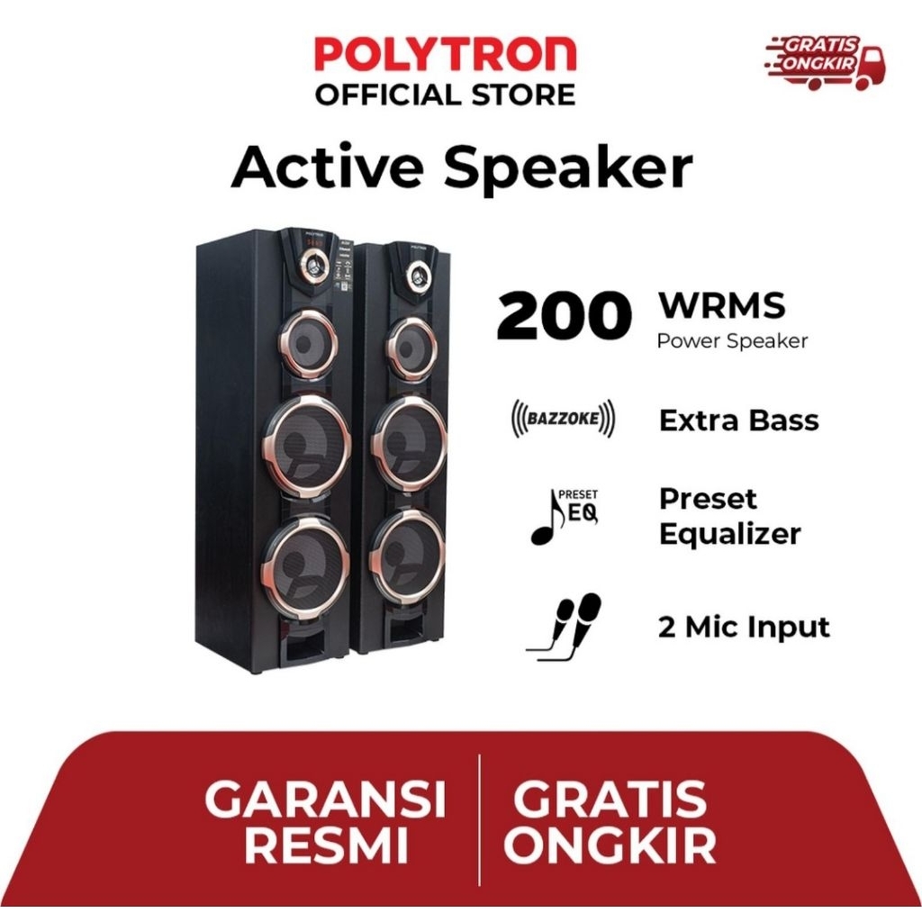 SPEAKER ACTIVE POLYTRON PAS 8FF28 8INCH SPEAKER AKTIF POLYTRON