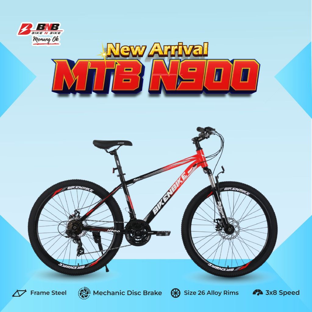 SEPEDA GUNUNG MTB BNB ALPHA PRIME 26 INCH 24 SPEED