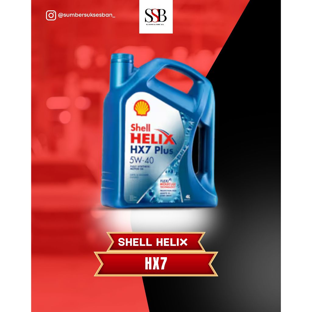 Shell Helix HX7 5W-40 Oli Mesin Mobil 4L Original