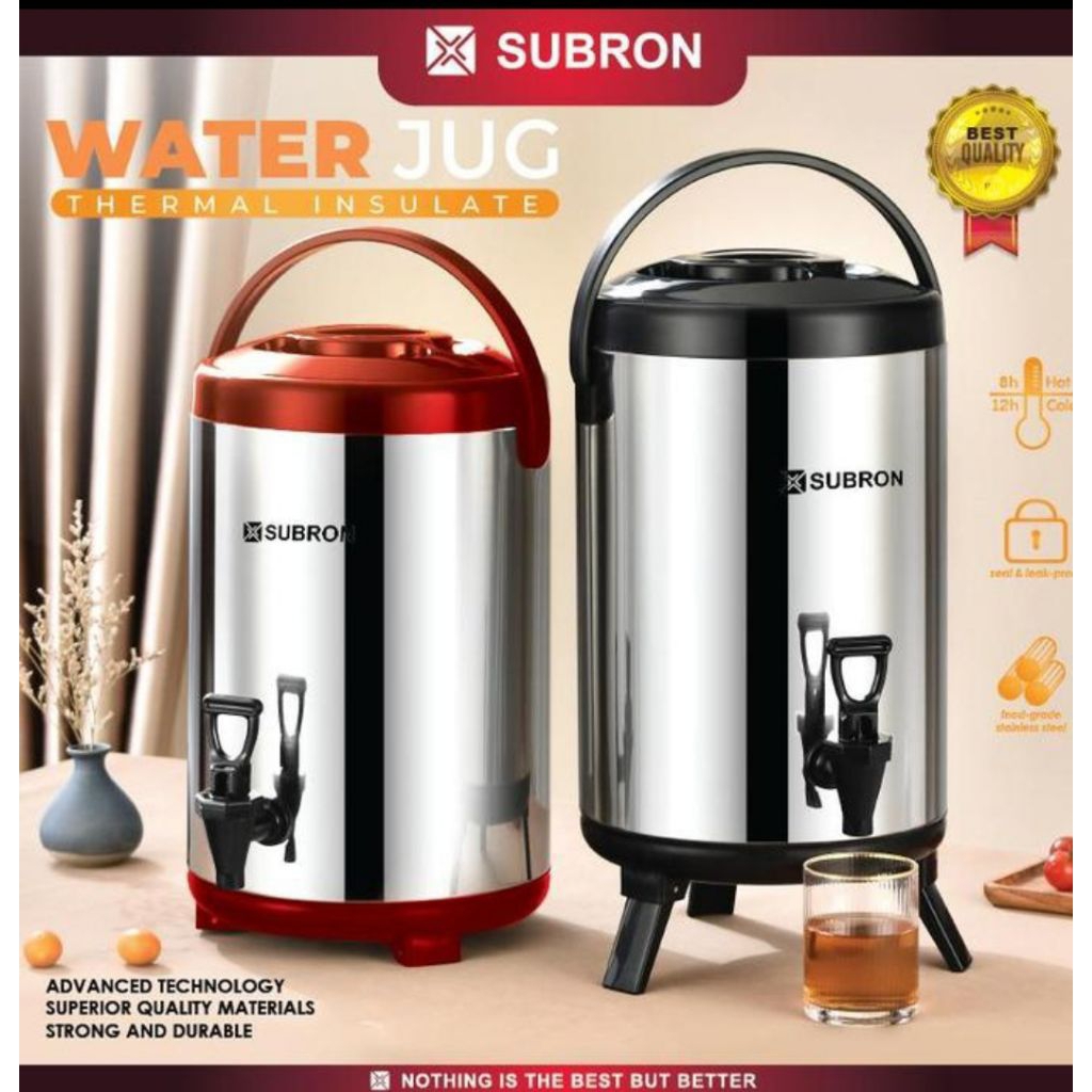Jumbo air/drink jar Stainless Subron 12 liter (instant kurir)