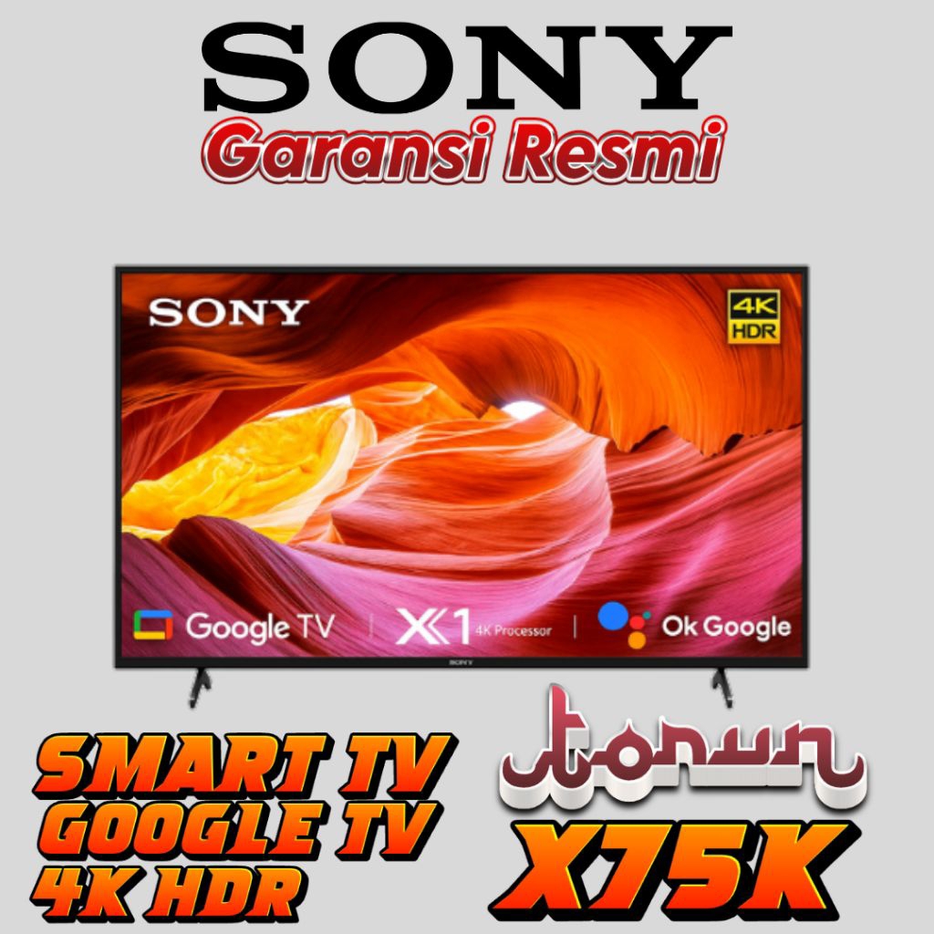SONY KD-50X75K 50 Inch 4K UHD HDR Smart Google TV LED - Garansi Resmi / TV SONY BRAVIA 50X75K 50" 4K