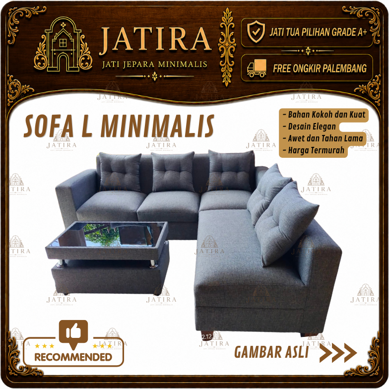 Sofa L Minimalis | Sofa L Minimalis Murah Palembang