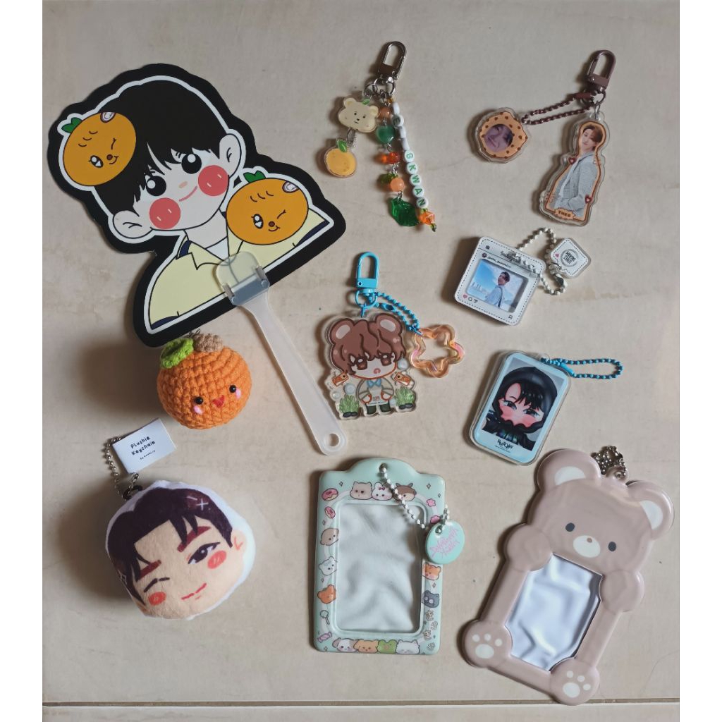 Preloved Keychain Keyring PC Card Holder Cahol Fanmade Uchiwa Kipas Tangan  Seventeen Seungkwan Josh