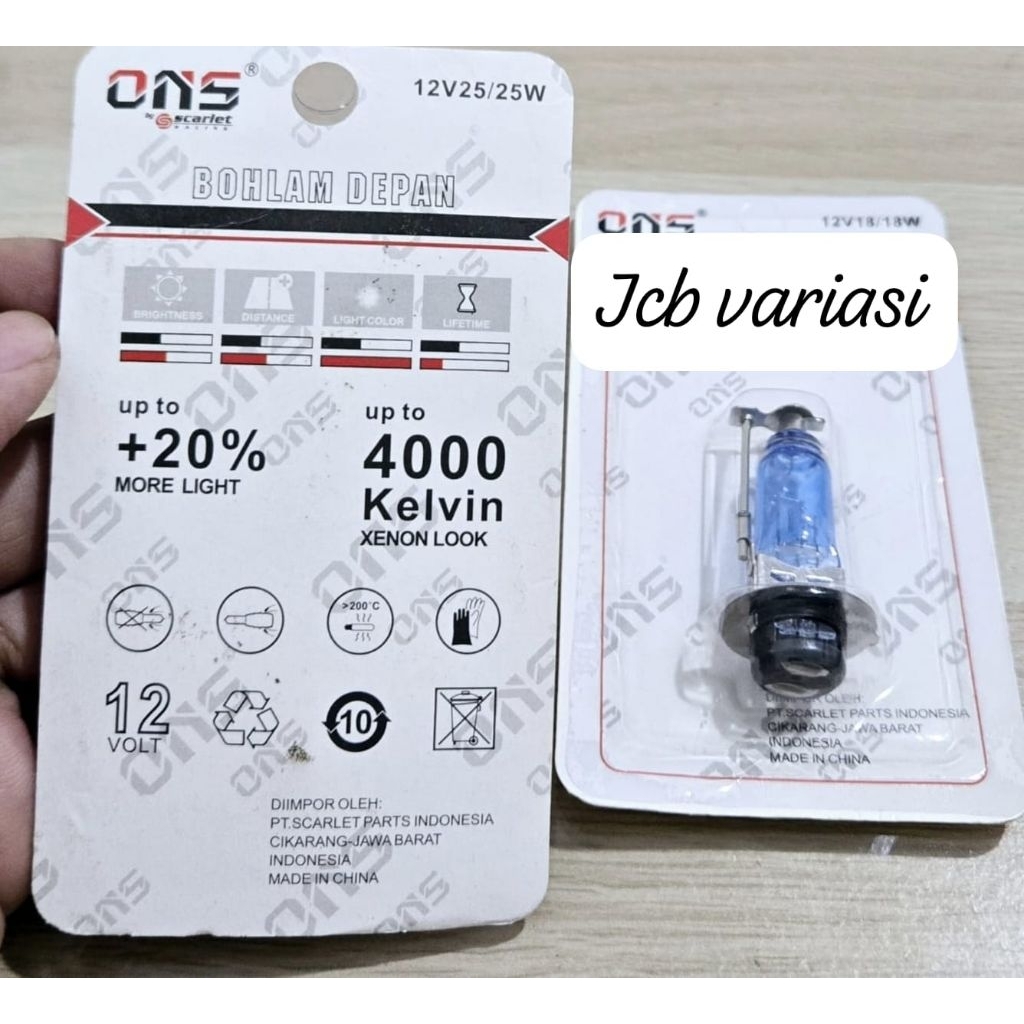 Dop depan k1 h6 ONS/lampu depan k1 h6 ONS 25 WATT 18WATT