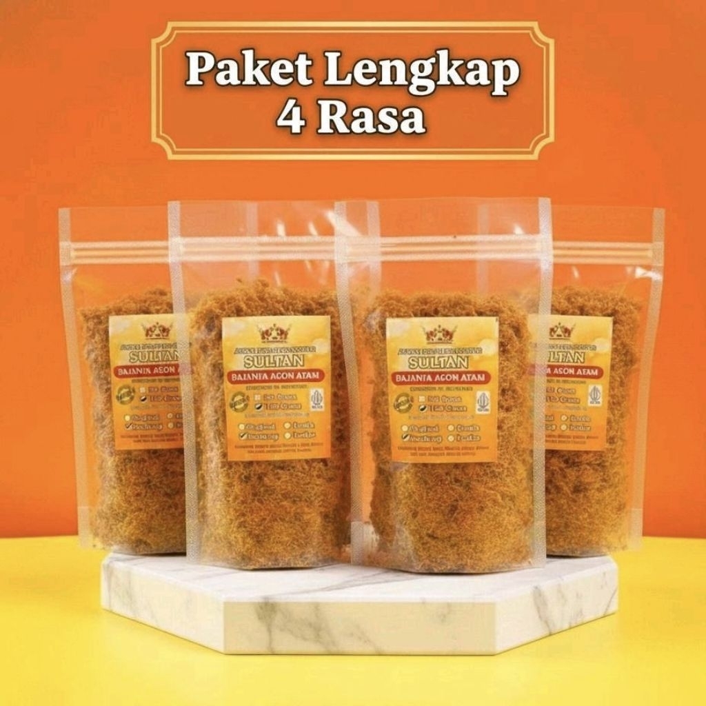PAKET LENGKAP 4 RASA ABON AYAM KAMPUNG SULTAN