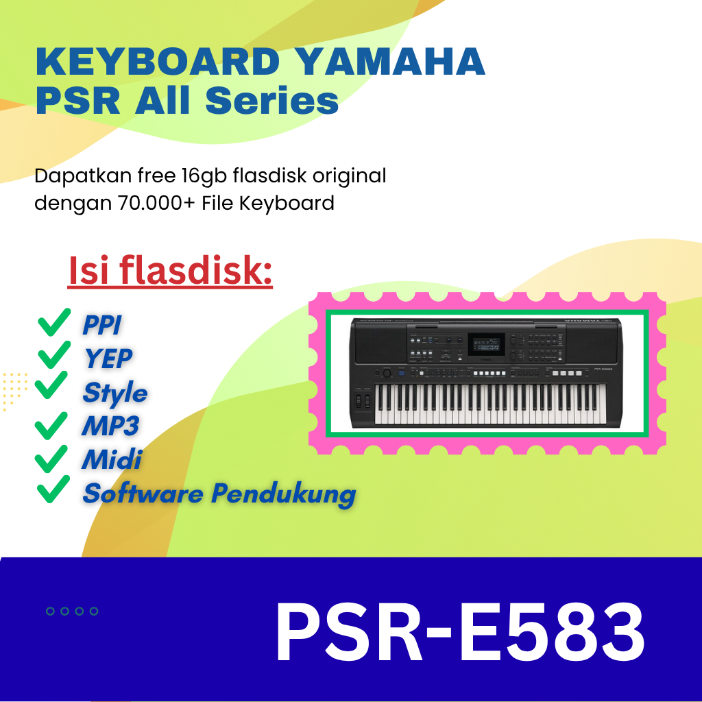 YAMAHA PSR-E473 STYLE & SAMPLING TERBARU - ALL GENRE DANGDUT KOPLO POP - GRATIS FLASHDISK