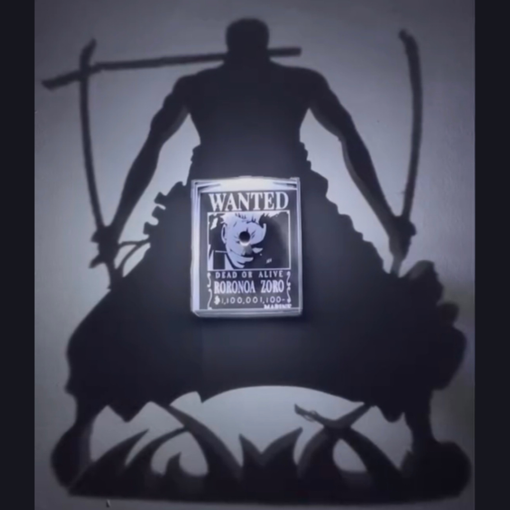 Lampu Tidur Bayangan Zoro One Piece