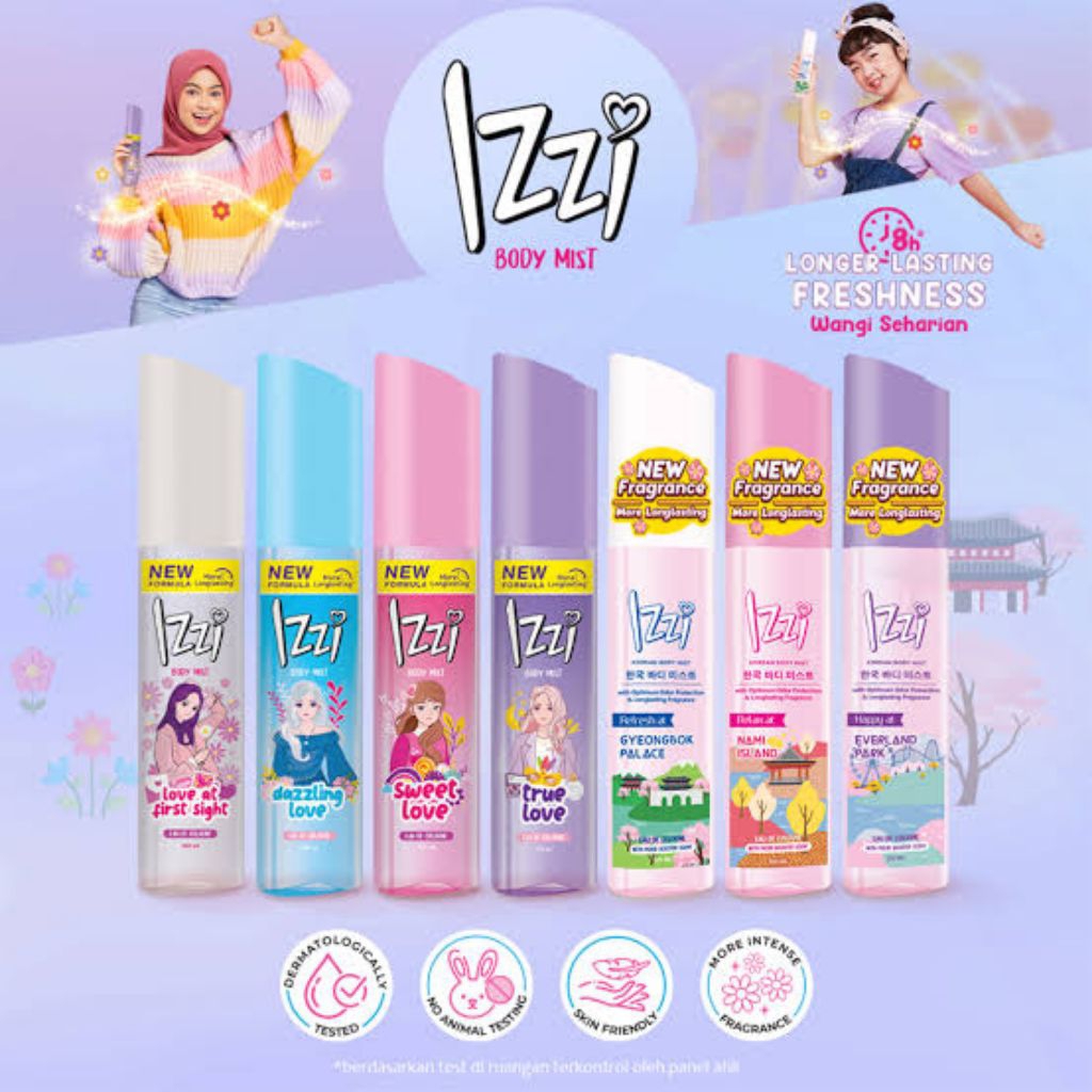 Izzi Body mist Parfum Spray Sweet Love & Nami island 100 ml