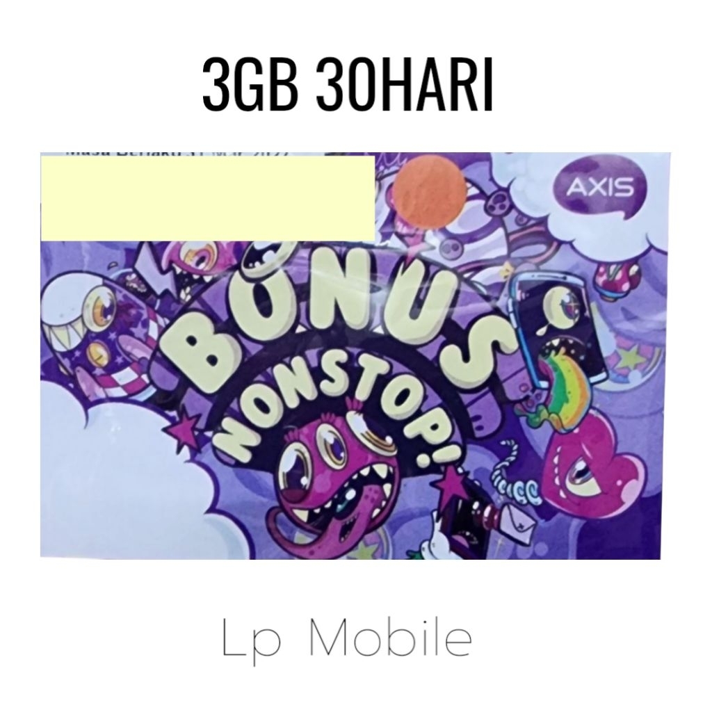 Perdana AXIS kuota 3GB 30HARI Nasional