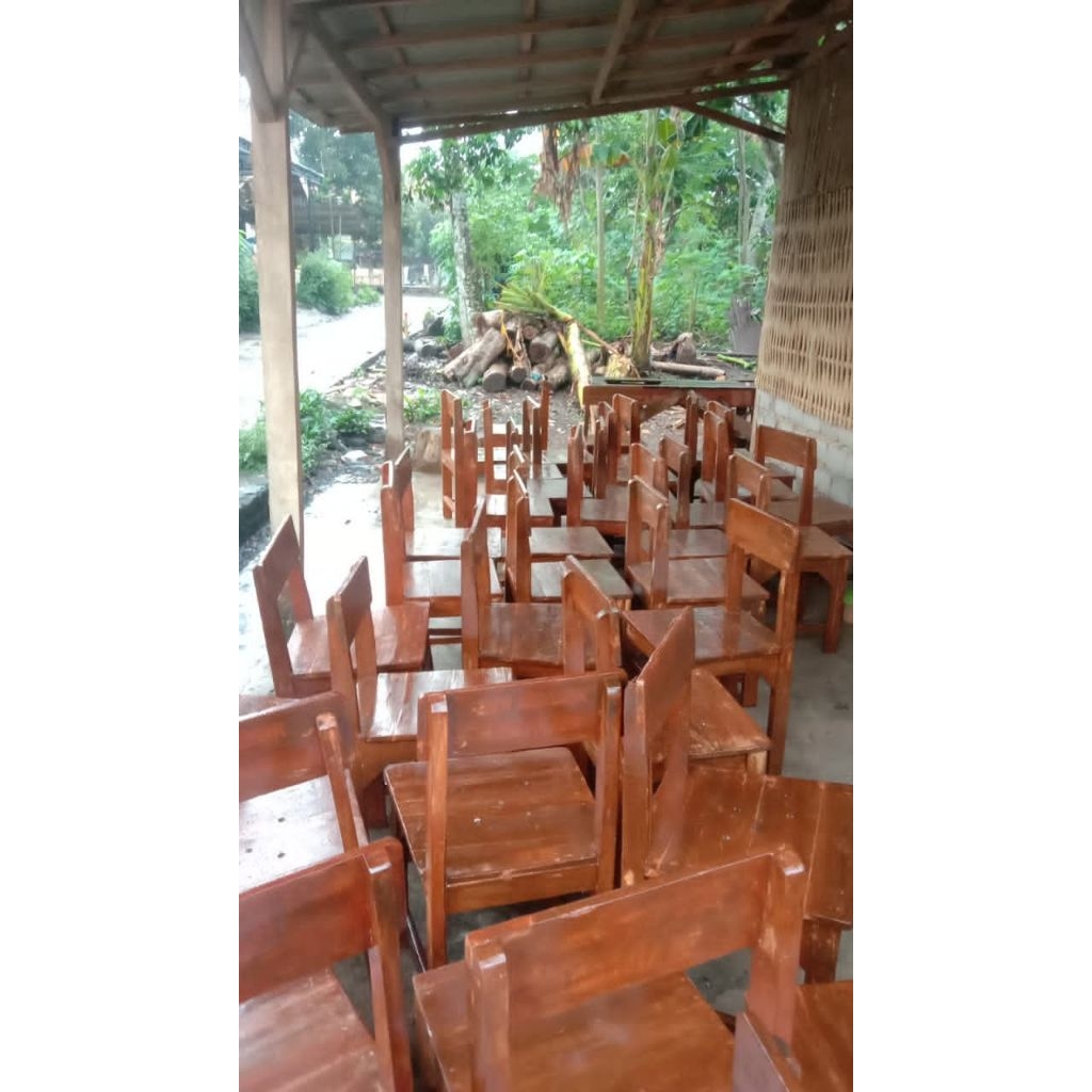 mebel meja sekolah kayu jati
