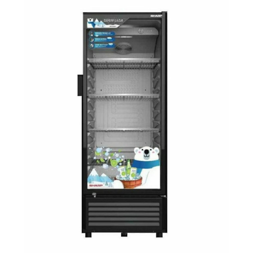 Showcase Sharp 200liter 3rak SCH 210FS
