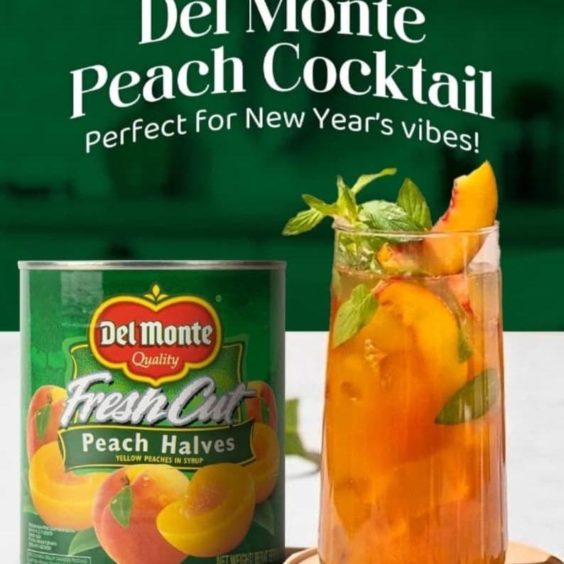 DELMONTE PEACH KALENG 825GRX1PCS, BUAH PEACH DALAM KALENG