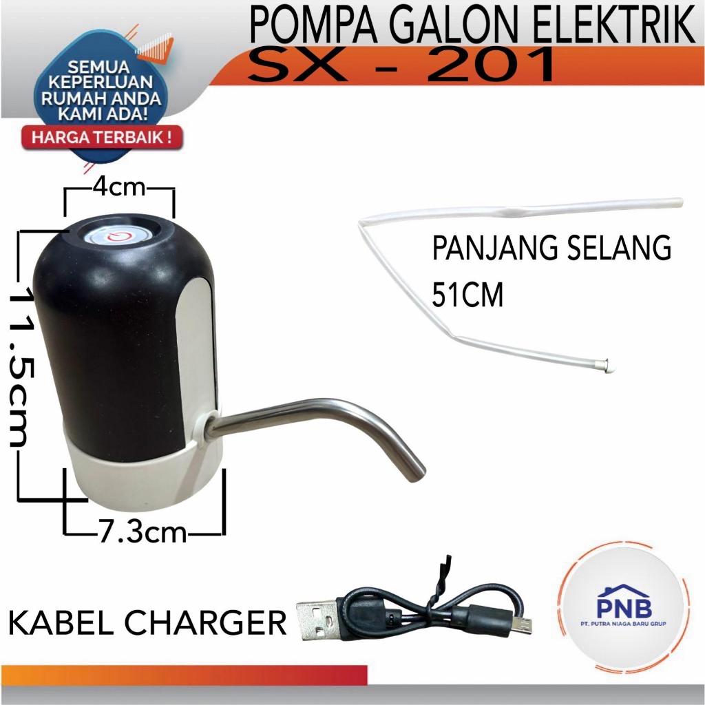 Pompa Galon Elektrik Rechargeable Dispenser Air Galon Listrik SX-201