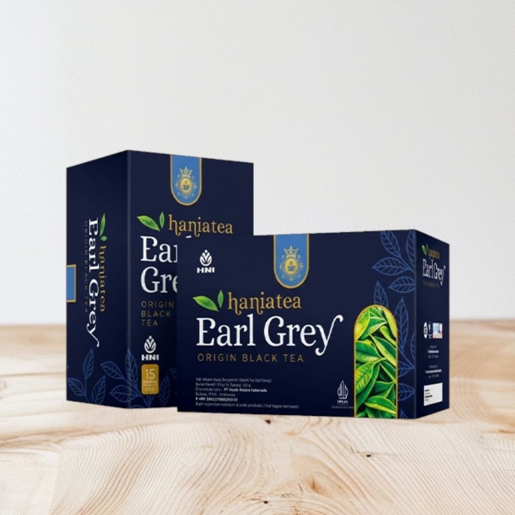 Teh Hania Tea Earl Grey Bergamot HNI HPAI produk teh premium yang memadukan daun teh hitam pilihan d
