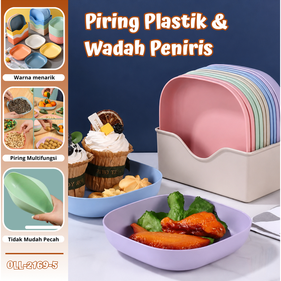 [COD] PIRING PLASTIK KECIL  / PIRING CEMILAN SNACK PIRING PLASTIK KECIL HH-2169
