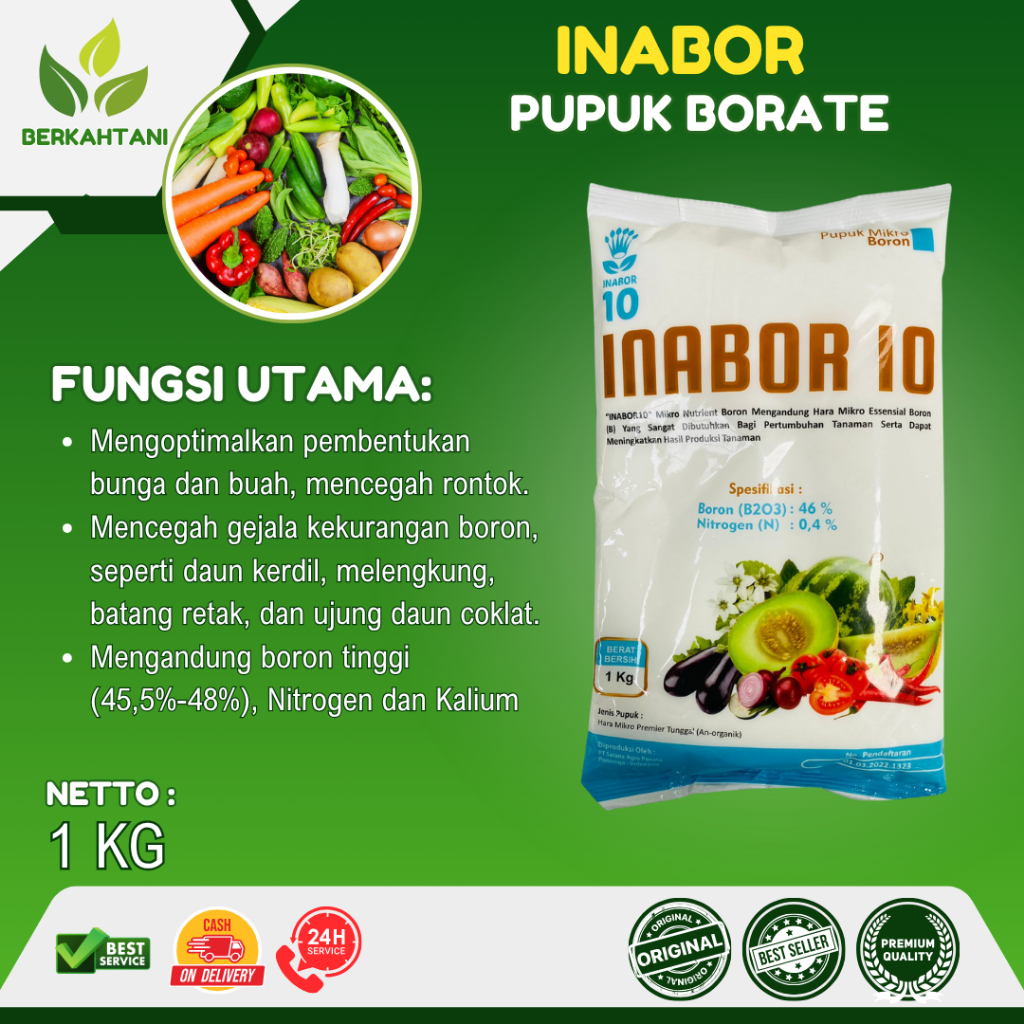Pupuk Borate Inabor 46 Persen 1 Kg Borate Mahkota 1 Kg Borate Tawon 1 Kg