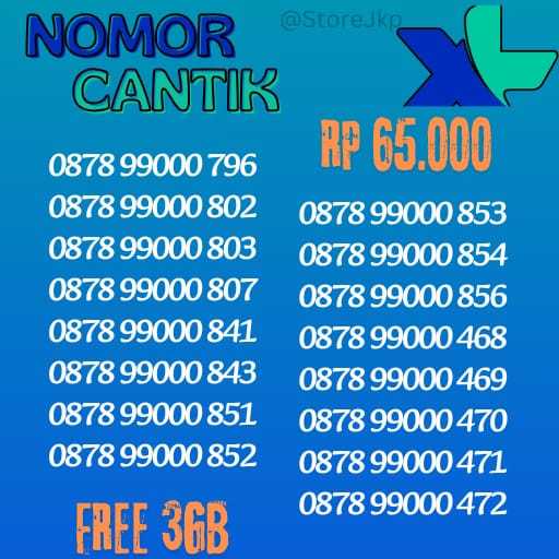 NOMOR CANTIK XL DAN AXIS QUARTET / 11DIGIT - NOCAN MURAH