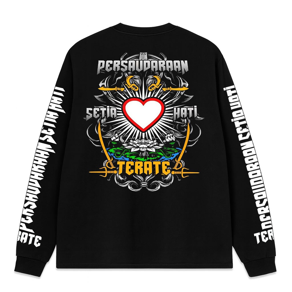 Baju Kaos distro dewasa pria wanita cowok cewek sablon Hati Bersinar PSHT fit nyaman bandung