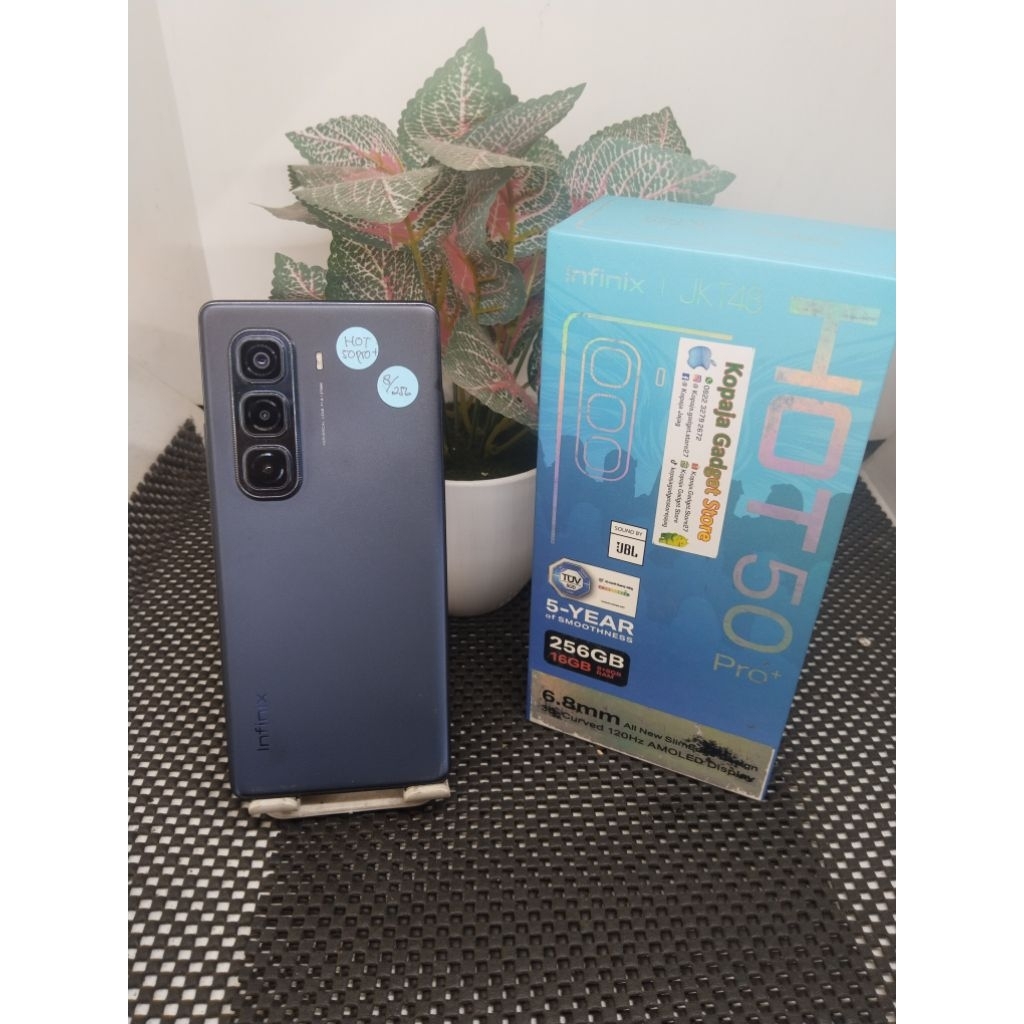 Infinix hot 50 pro+ 8/256 second fullset