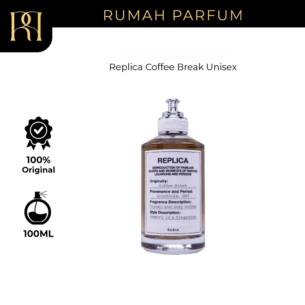 Parfum Pria Wanita Maison Margiela Replica Coffee Break Unisex (100 mL) Perfume Unisex Cowok Cewek