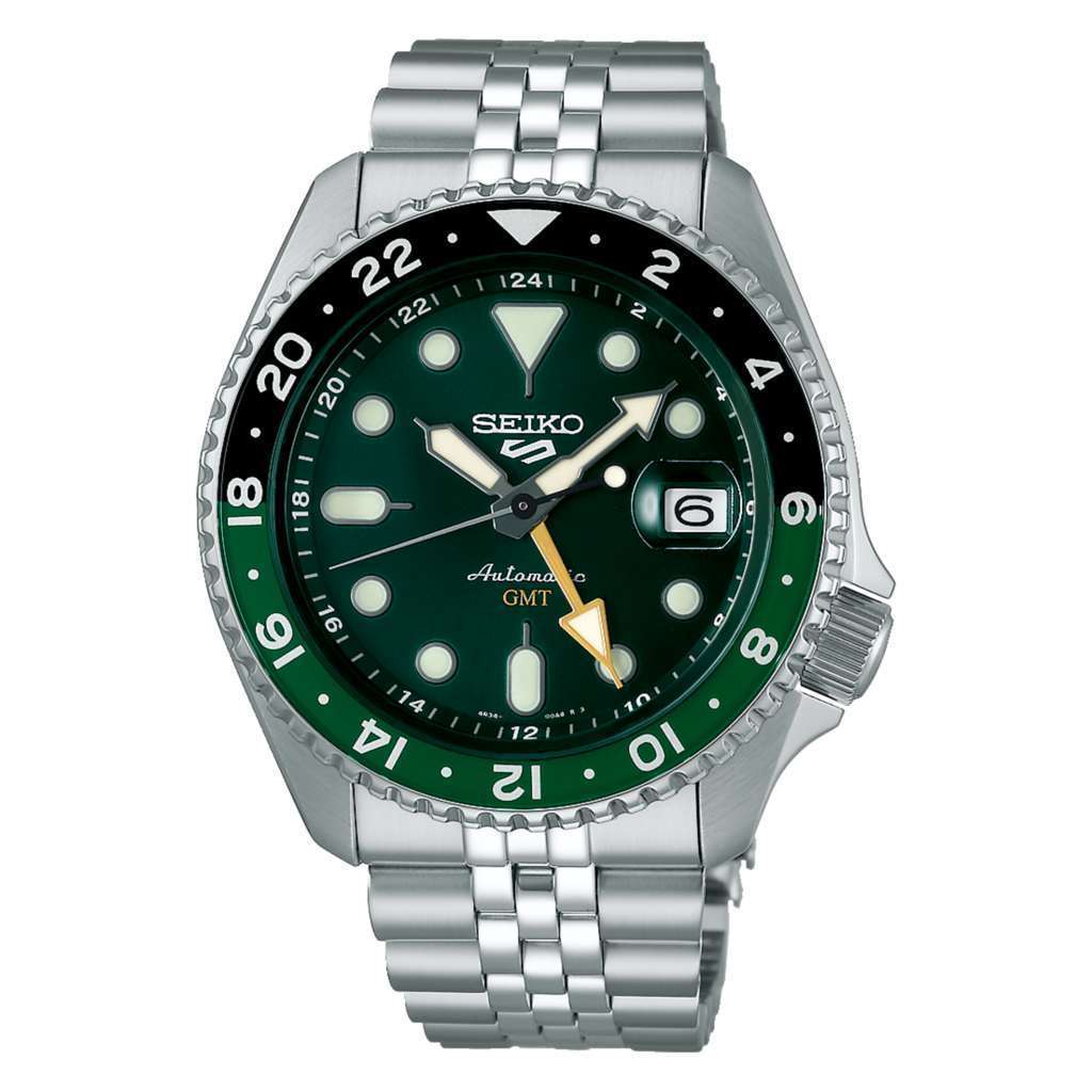 Seiko SSK035K1 Jam Tangan Pria Original 5 Sports GMT Automatic SKX Dual Time 100M