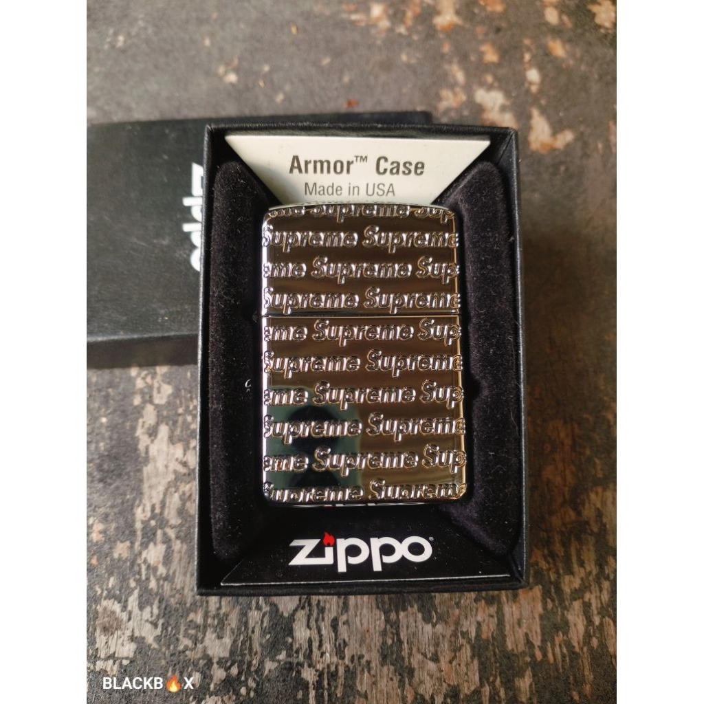 Zippo Original ARMOR SUPREME REPEAT ENGRIVED SILVER Official Licensed Product Tahun 2022