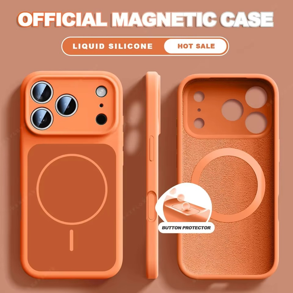 IPHONE 11 12 13 15 16 17 PRO MAX CASE HD SILICONE MAGSAFE BLUDRU MACARON