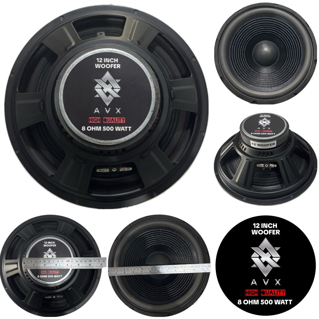 AVX 12in 128500 speaker komponen 12 inch woofer 500 watt 8 ohm speker driver 12" spiker 12 inci high