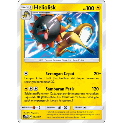 Heliolisk 057/159 Kebangkitan Legenda AS2D - KARTU POKEMON TCG INDONESIA