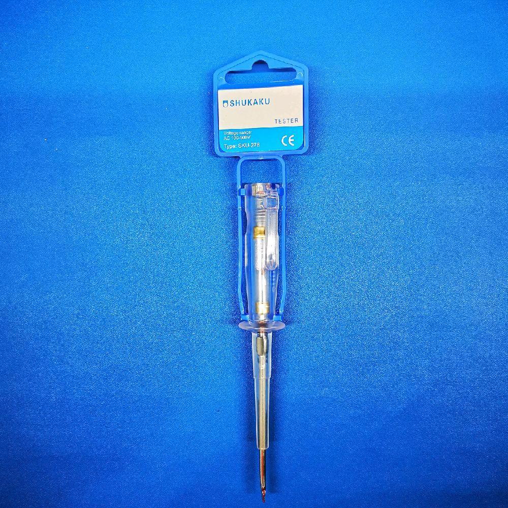 SKU278 Obeng Taspen Tespen AC DC Listrik Alat Penguji Pendeteksi Listrik Dilengkapi Lampu LED Indika