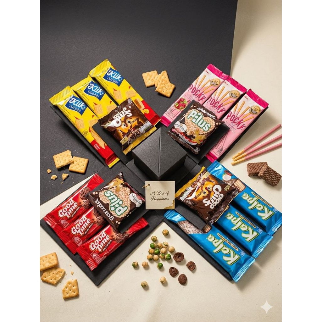 Paket Hampers Snack Explosion Box - Hadiah Jajanan Kekinian Murah & Lengkap