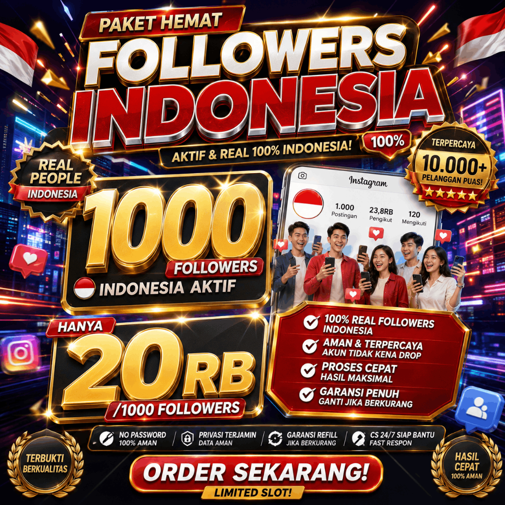Followers IG Indonesia Real 1000+ | Insta Aman, Cepat Masuk & Murah
