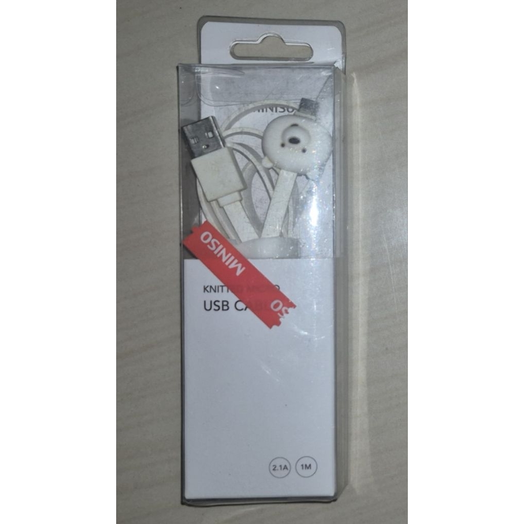 kabel usb miniso x we bare bears preloved