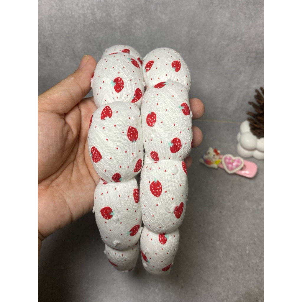 [ABS-AR] Bando Busa Bentuk Awan Motif Strawberry