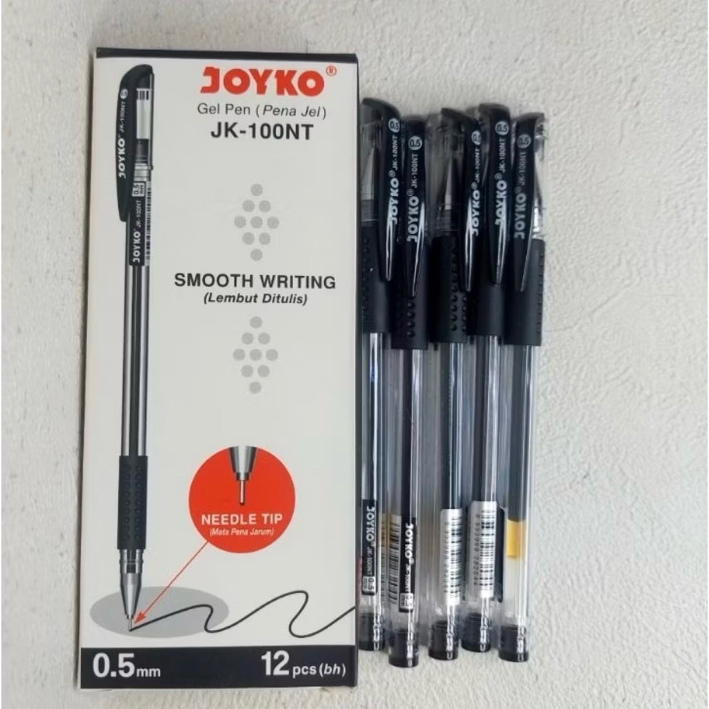 Pulpen Gel Joyko JK-100 0.5mm dengan Ujung Lancip