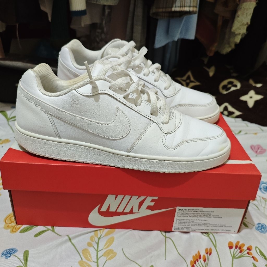 nike ebernon low full white preloved original resmi