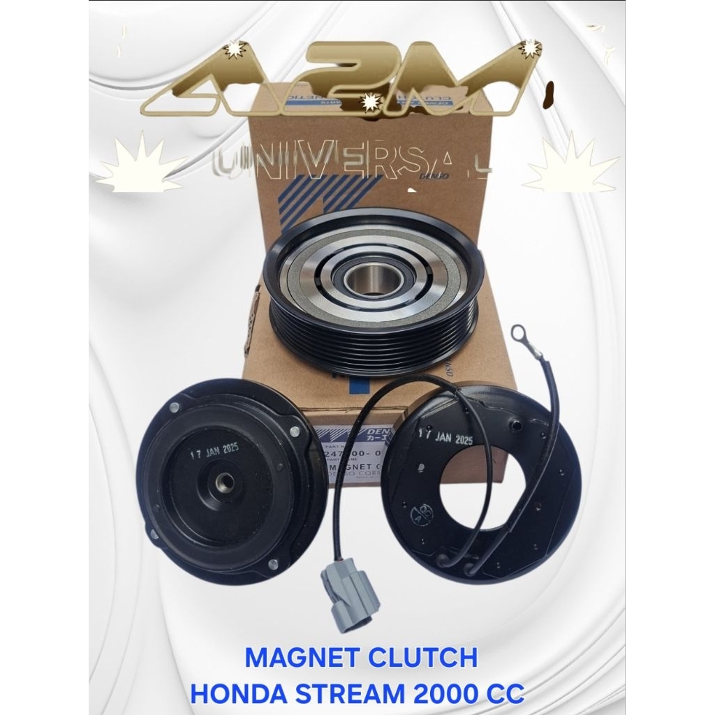 MAGNET CLUTCH PULLY PULI PULLEY KOMPRESOR AC MOBIL HONDA STREAM 2000 CC