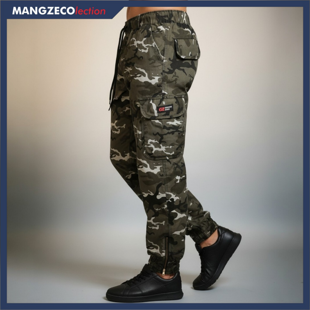 CELANA JOGGER CARGO LORENG Pria Wanita Tactical Army Zipper Slimfit Premium | MANGZECOlection