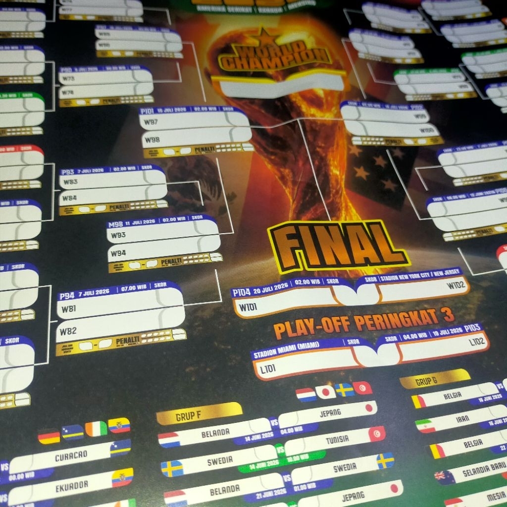 Poster Jadwal Pertandingan Piala Dunia 2026 Lengkap
