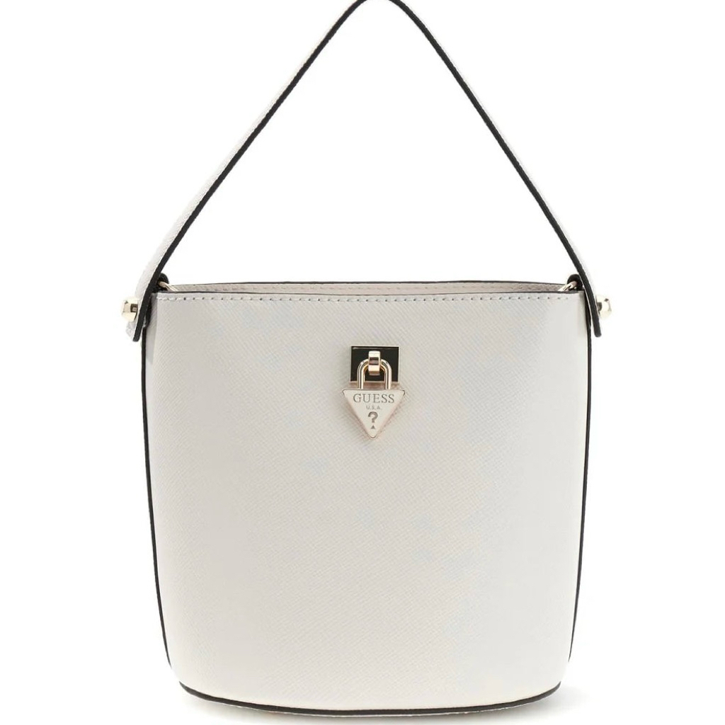 Guess Patsie Top Handle Bucket Bag - White Original