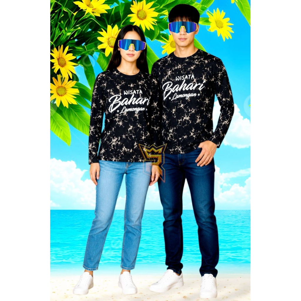 Kaos Wisata WBL Lamongan Tie Dye Panjang – T-Shirt Wisata Bahari Cotton / Combed 30s Oversize/Regule