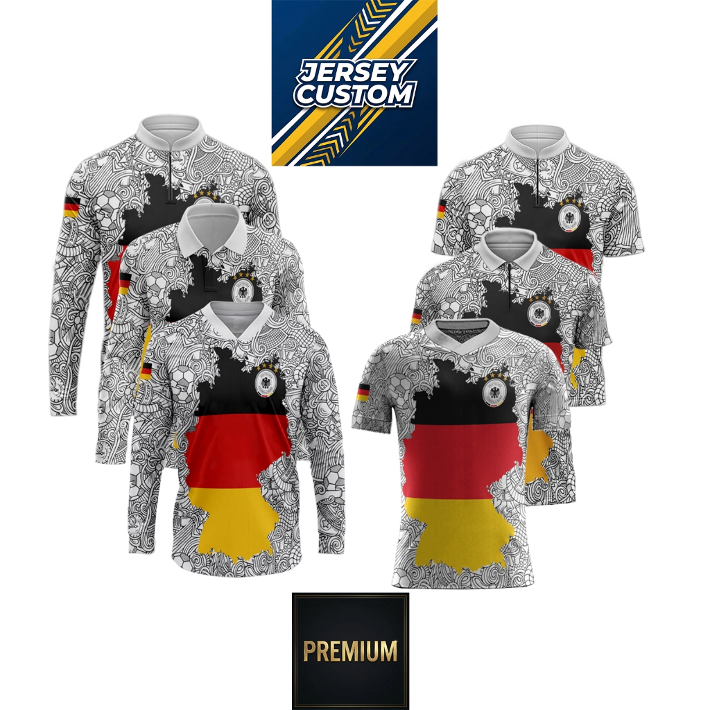 new Kaos Atasan Pria Wanita Jersey retro timnas jerman custom dryfit Fullprinting 3D S-3XL banyak va